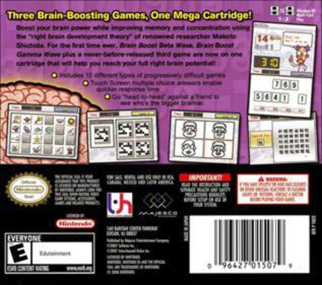 Mega Brain Boost - Brain Training Game for Nintendo DS - Improve Memory & Focus with Fun Puzzles & Challenges - Perfect for Kids & Adults