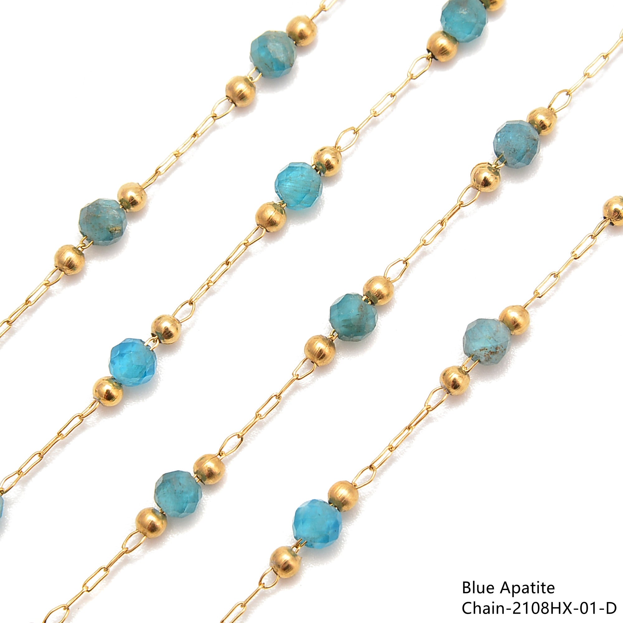 3mm Faceted Round Beads Multi-Gemstone Chain - 1 Meter Per Bag for Jewelry Making, DIY Crafts & Bracelet Designs
