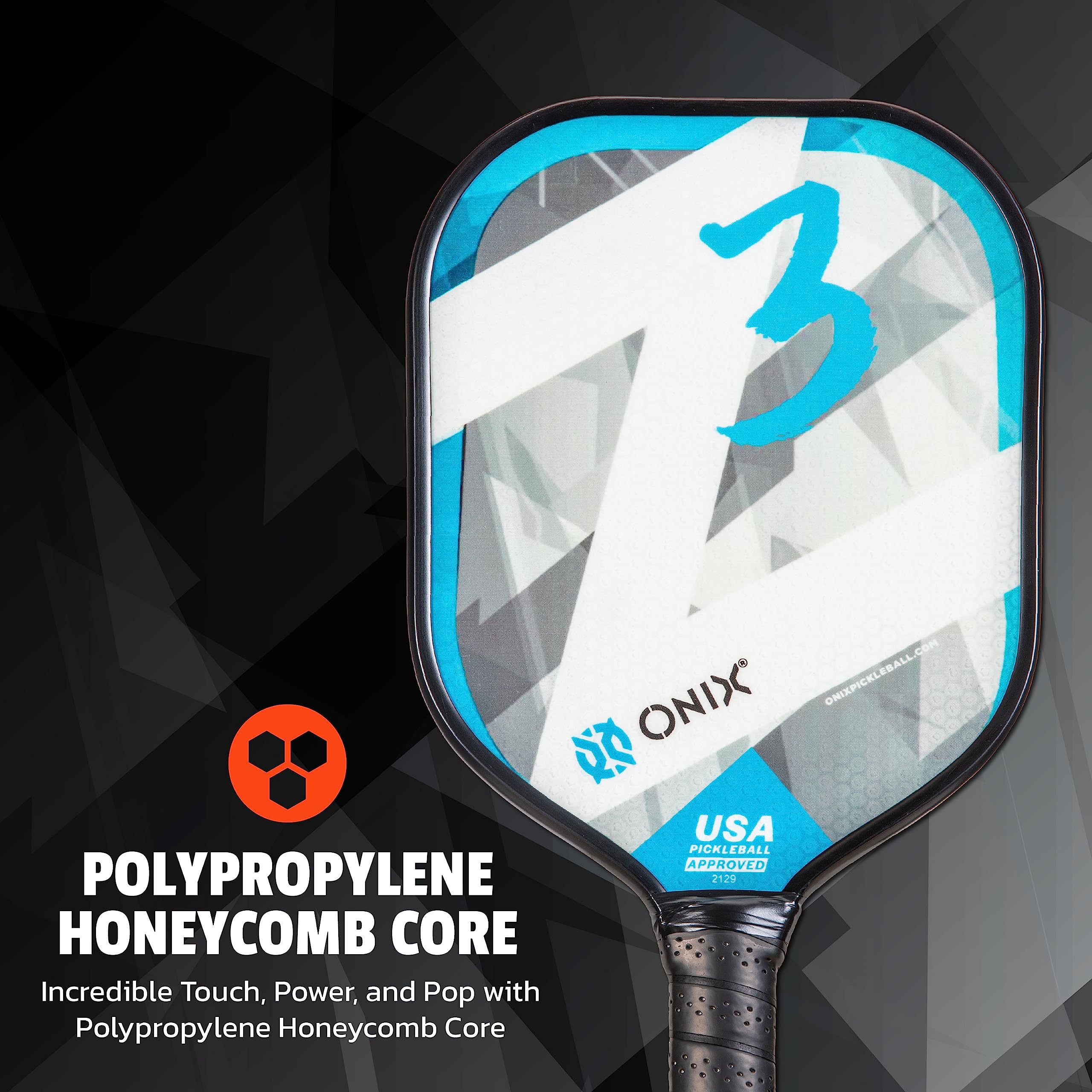 Onix Z Series Graphite Carbon Fiber Pickleball Paddles - USAPA Approved Lightweight Racket with Cushion Comfort Grip for Outdoor & Indoor Play - Perfect for Recreational and Competitive Players