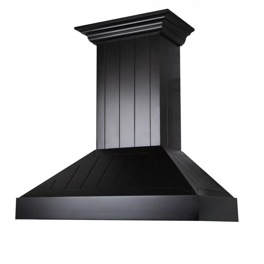 ZLINE Black Wooden Wall Mount Range Hood - Modern Kitchen Ventilation for Smoke & Odor Removal - Perfect for Home Chefs & Open Concept Kitchens