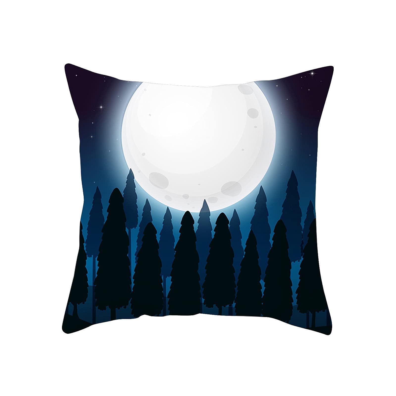 Spooky Halloween Pillow Covers 18x18 Inch - Set of 4 Farmhouse Style Decorative Throw Pillow Cases for Couch, Sofa & Porch - Perfect for Halloween Night Decorations & Cozy Fall Home Decor