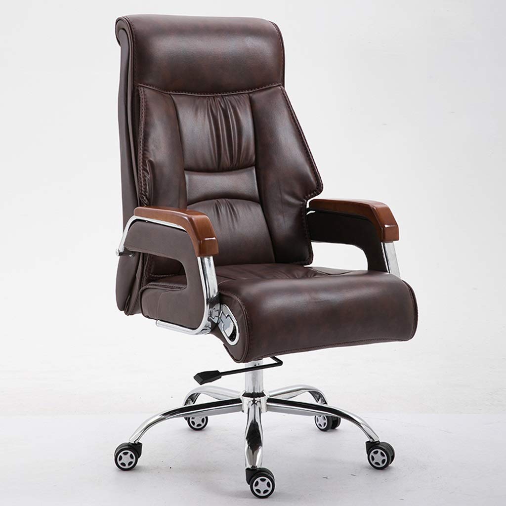 Ergonomic Office Desk Chair - High Back Reclining Computer Chair with Adjustable Height & Swivel, PU Leather Executive Chair for Home Office, Study, Gaming & Workspace (Black) - Perfect for Long Hours of Work, Online Meetings & Comfortable Seating