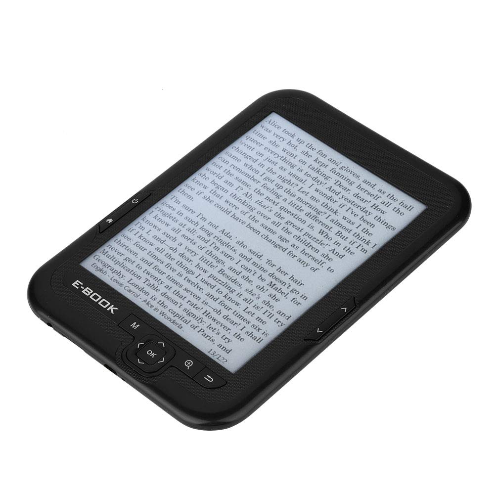E-Ink E-Book Reader with 29 Language Support - 8GB Storage, Black | Perfect for Reading Novels, Comics & PDFs | Built-in Calculator, Calendar, Clock & Dictionary