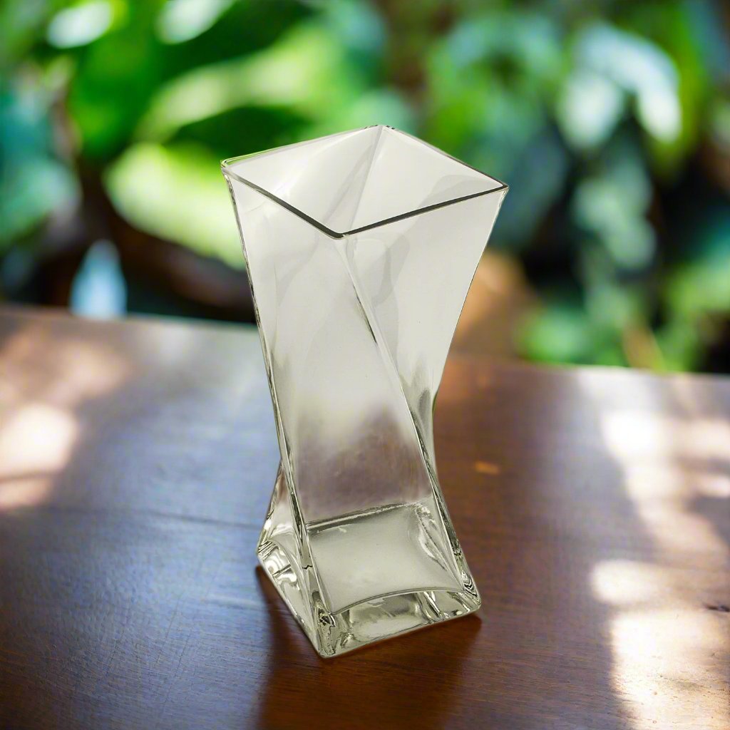 12x4.75 Inch Clear Glass Vase for Flowers - Modern Cylinder Centerpiece for Home Decor, Wedding, Party & Office Arrangements
