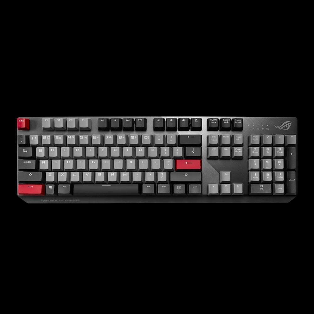 ASUS ROG Strix Scope PBT Keycap Set - MX Red Mechanical Keyboard Switches - Durable 2-Year Warranty - Perfect for Gaming, Typing & Office Work