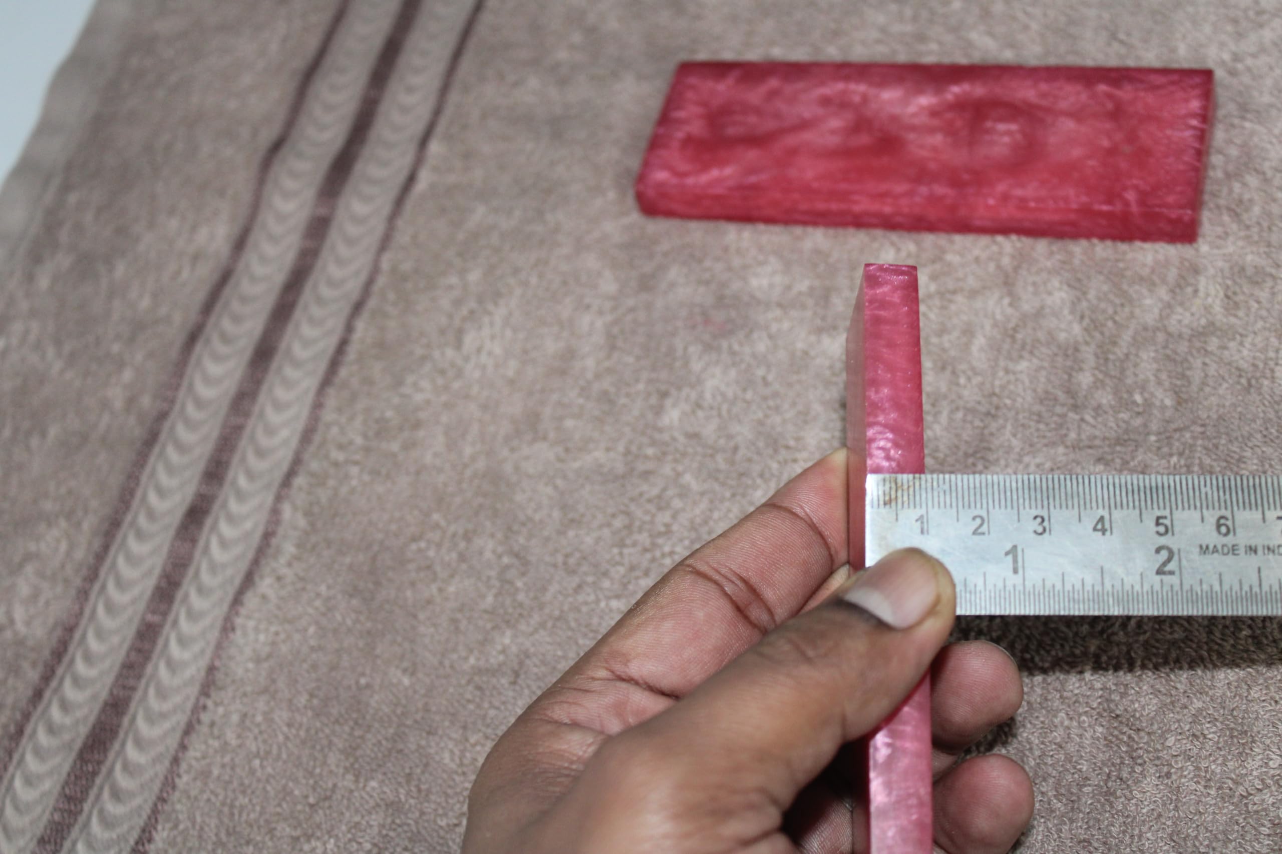 Exotic Flamingo Resin Scales for DIY Knife & Gun Handle Decoration - Premium Timber Handle Plates for Musical Instruments - Perfect for Custom Crafting, Woodworking, and Unique Gift Making