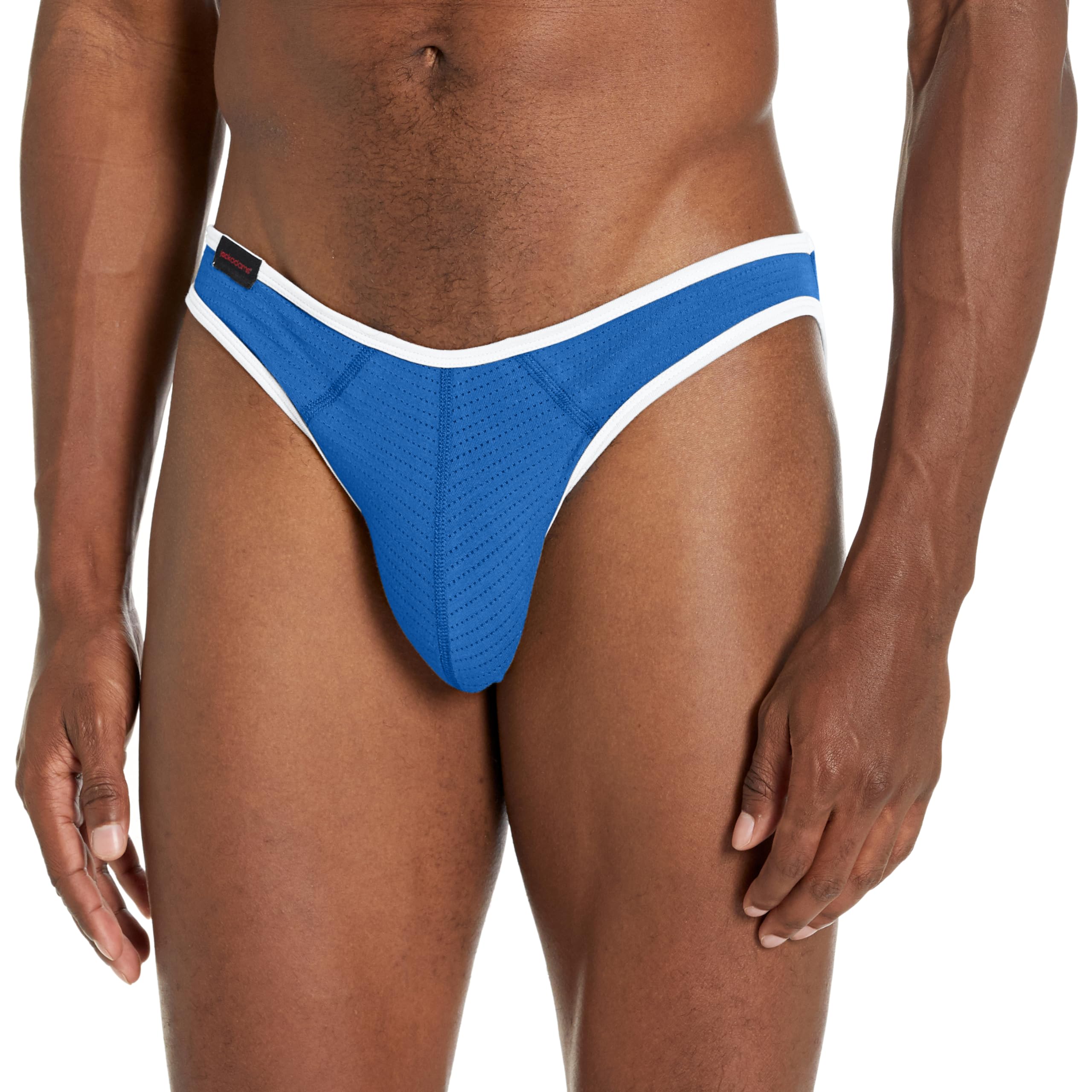 Jack Adams Men's Air Bikini Brief - Breathable & Comfortable Underwear for Active Lifestyles - Royal Blue/White - Perfect for Gym, Running, Swimming & Everyday Wear