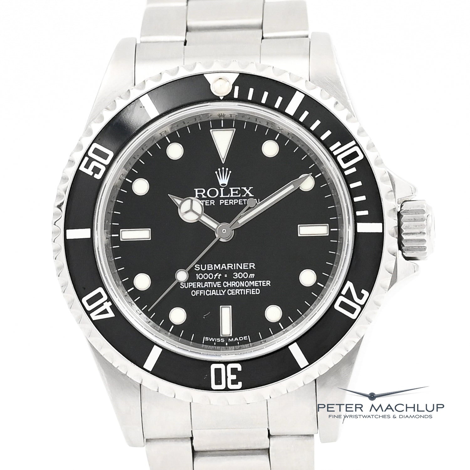 Original Rolex Submariner No Date 2008 Men's Luxury Dive Watch - Stainless Steel, Waterproof, Swiss Made - Perfect for Diving, Business & Formal Occasions