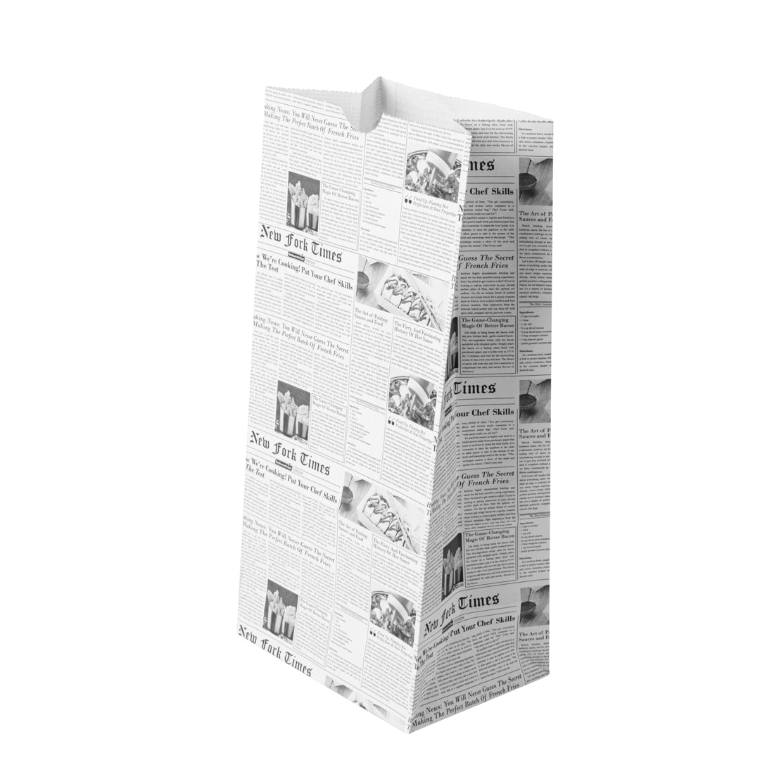 Eco-Friendly Newsprint Paper Bags - 8 lb, 6 x 4 x 11.75 Inches, 100 Count Box - Perfect for Retail Packaging, Grocery Shopping & Gift Wrapping