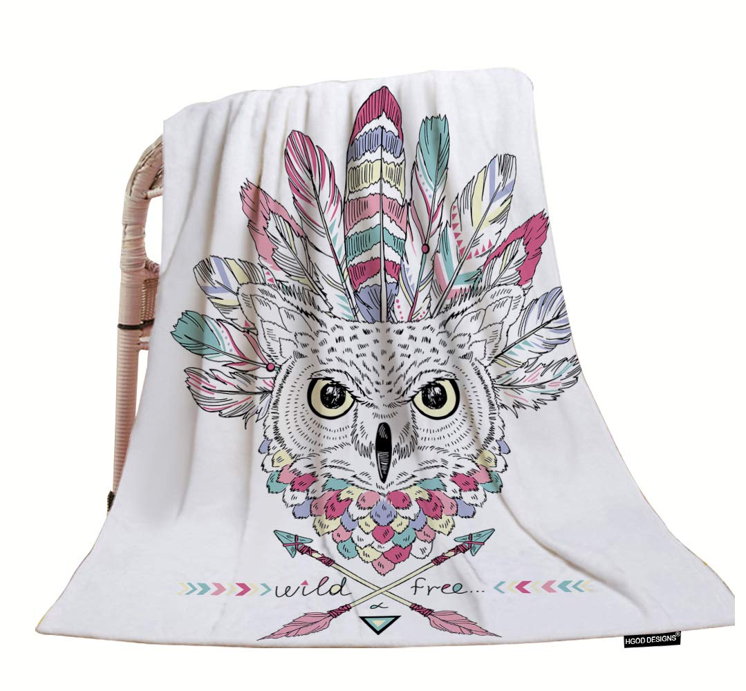 HGOD DESIGNS Owl Throw Blanket 30