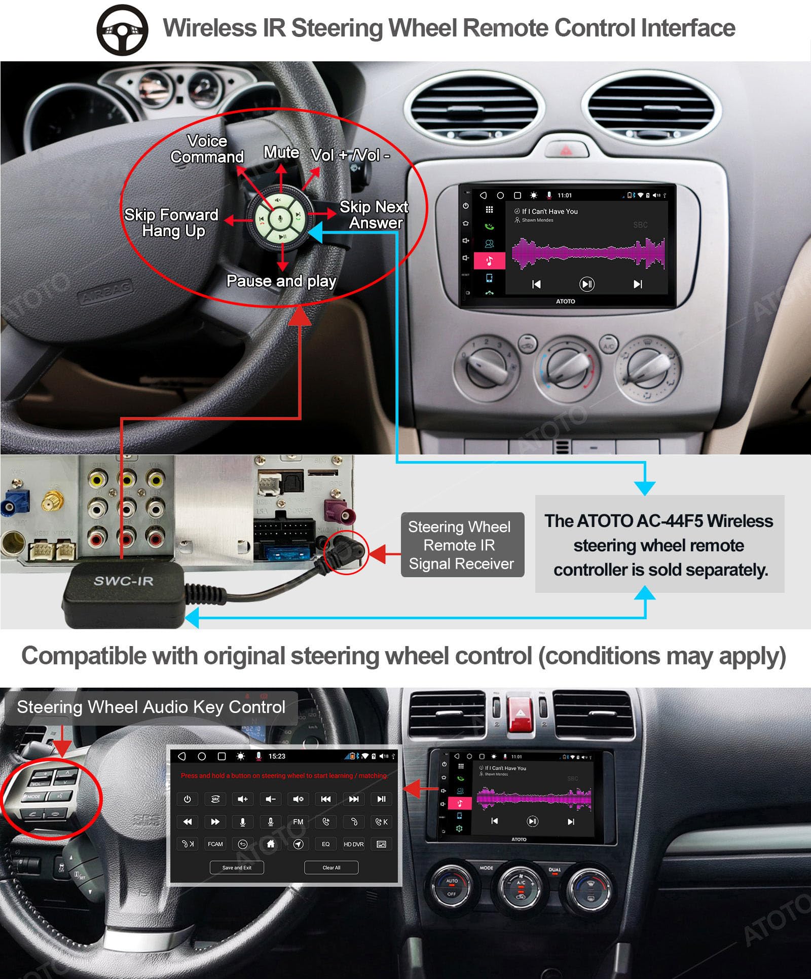 ATOTO 7-inch Android Car Stereo with Wireless CarPlay & Android Auto - Dual Bluetooth, QLED Touchscreen, HD Rearview Camera (Model S8G2B74PM) | Perfect for Tesla, Toyota, Honda & More - Upgrade Your In-Car Entertainment System