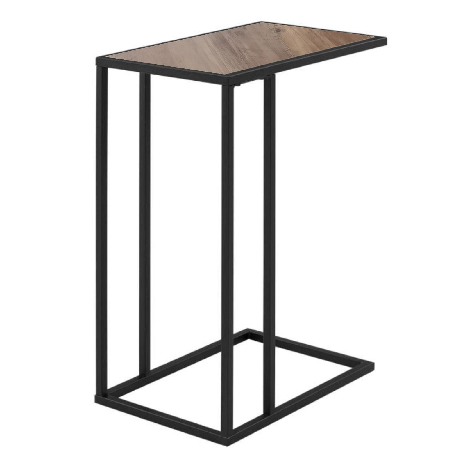 Modern Openstyle Side Table with Walnut Top and Black Metal Frame - Perfect for Living Room, Bedroom, or Office Decor | Urban Style