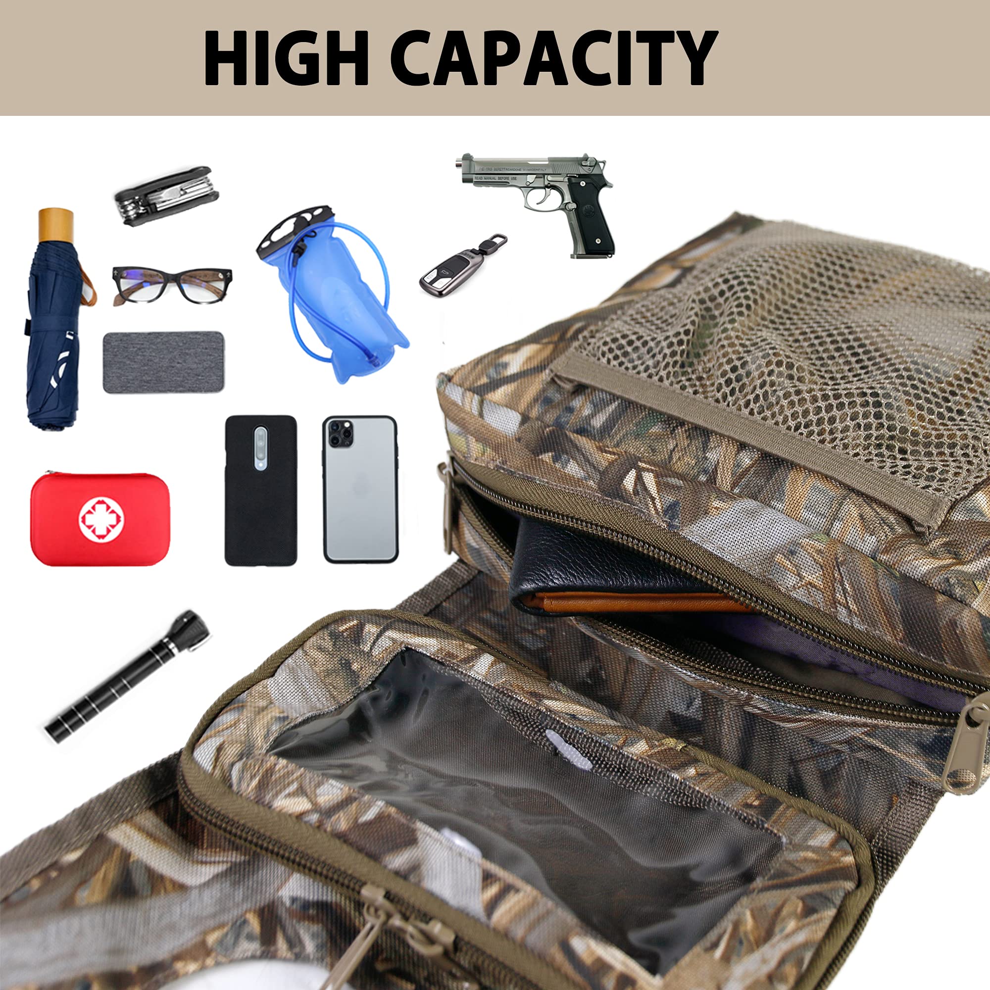 MYDAYS ATV Saddle Bag - Waterproof Cargo Storage Bag for ATV, UTV, Snowmobile & Motorcycle - Camouflage Design - Perfect for Off-Road Adventures, Hunting & Outdoor Riding Gear Accessories