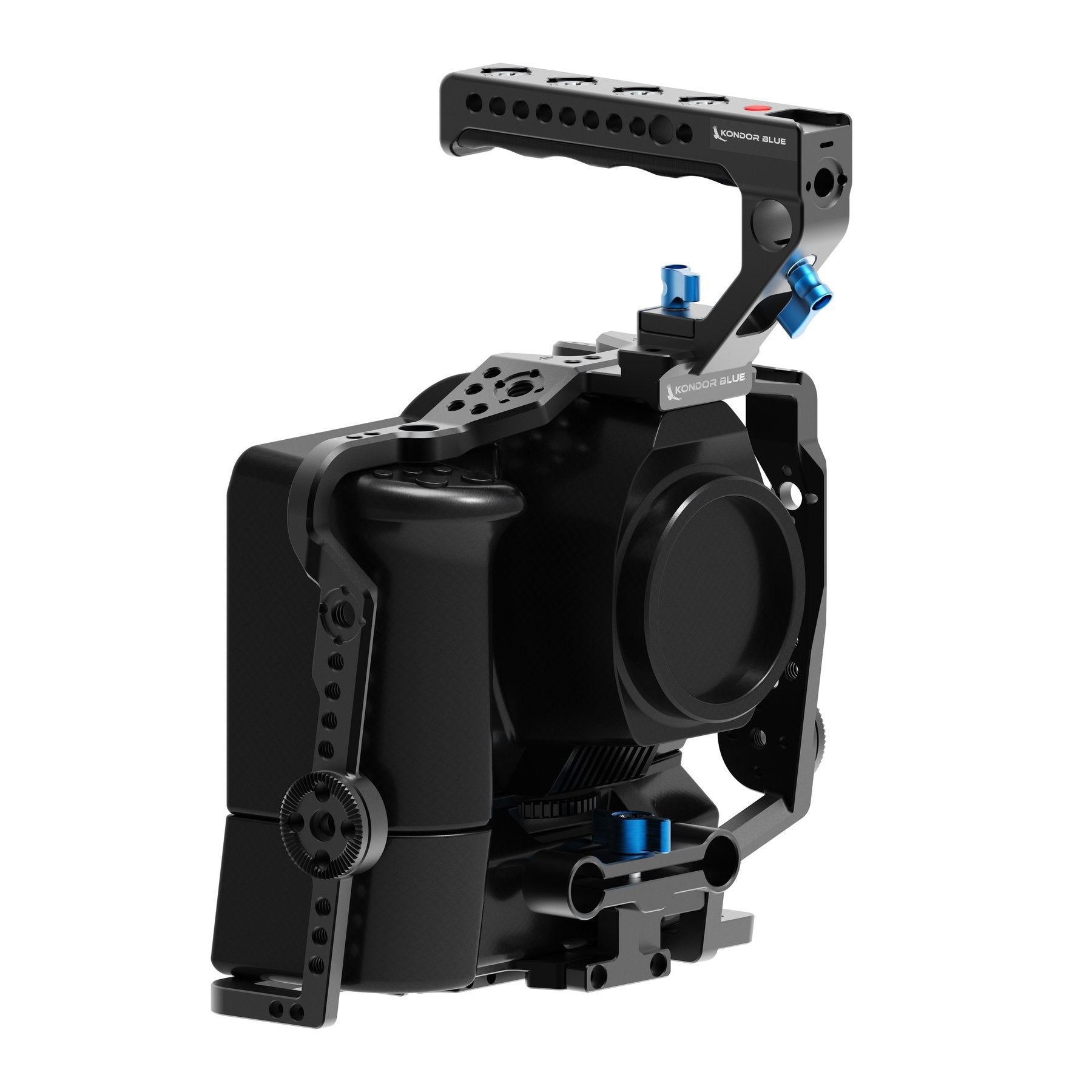 Kondor Blue BMPCC 6K Pro Battery Grip Cage (Black) - Durable Camera Cage with Extended Battery Life for Blackmagic Pocket Cinema Camera 6K Pro - Perfect for Filmmaking, Vlogging & Professional Videography
