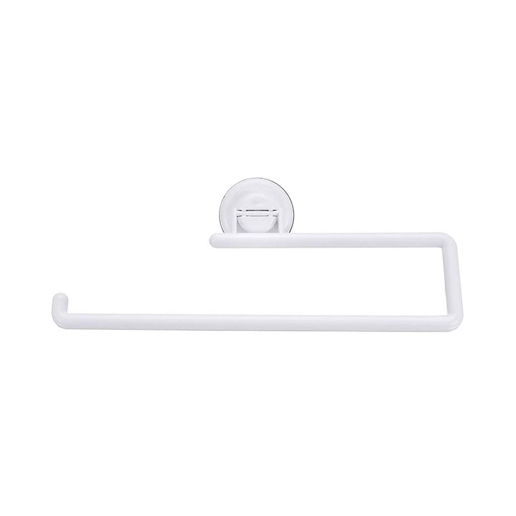 Sturdy Wall Mount Paper Towel Holder - Kitchen & Bathroom Towel Rack with No Drill Hooks, Space Saving Napkin Roll Organizer for Home, Office, Restaurant Use