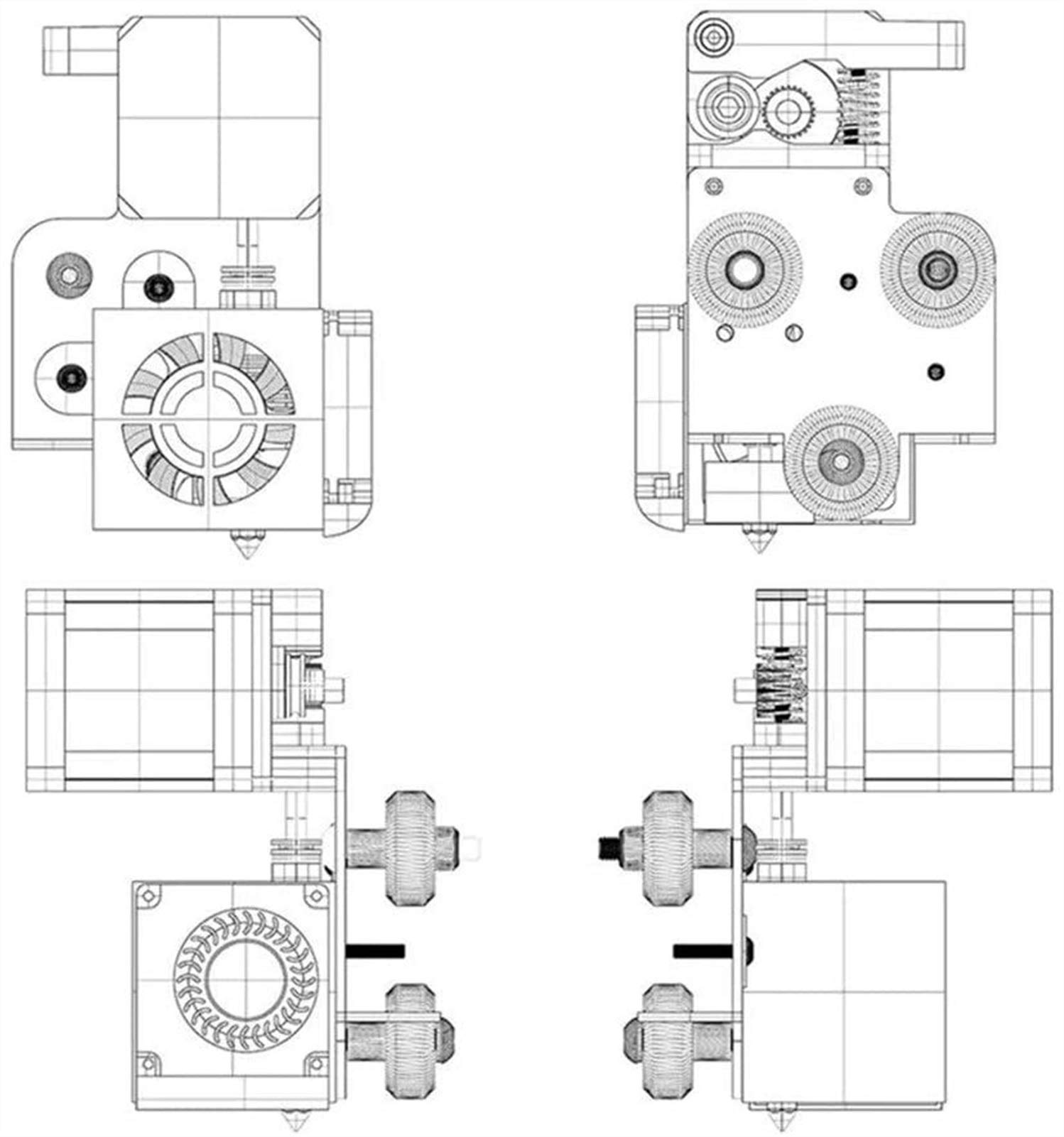 Upgraded 12V Short-Range Feeding Extruder Drive Feed Kit - Replacement 3D Printer Parts for Creality CR-8/10/10S | High-Performance Extrusion System for Smooth Filament Feeding in DIY 3D Printing Projects