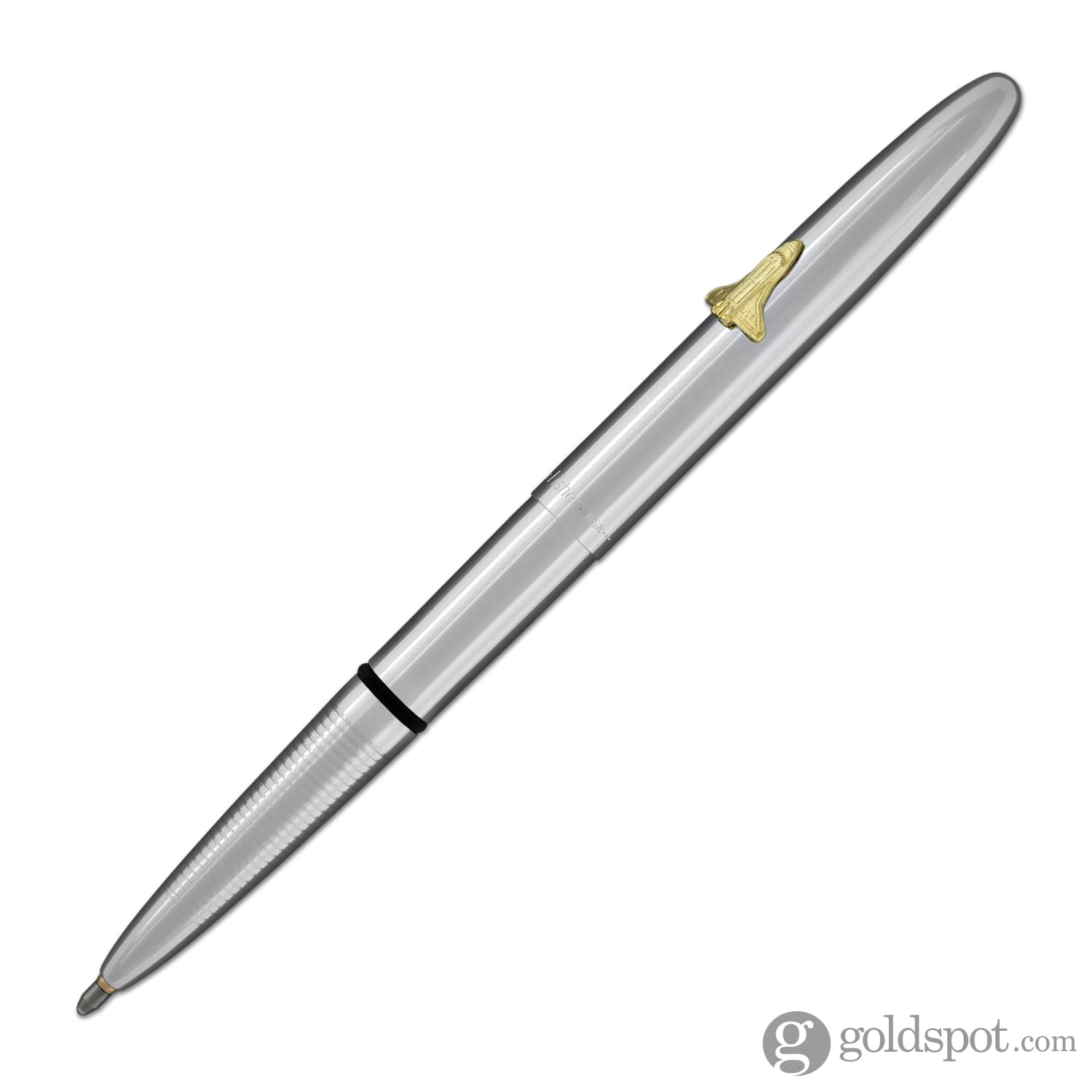 Fisher Space Pen Bullet Ballpoint Pen - Chrome Finish with Shuttle Emblem | Compact & Refillable for Everyday Carry, Travel, Outdoor Adventures & Gifts