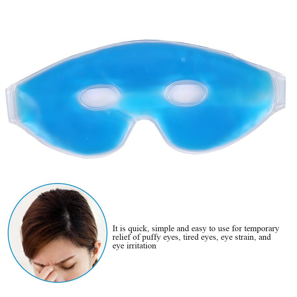 Cooling Gel Ice Bag Mask for Eyes & Headache Relief - Reusable Ice Pack for Migraine, Puffy Eyes & Stress - Perfect for Sleep, Travel & Post-Workout Recovery