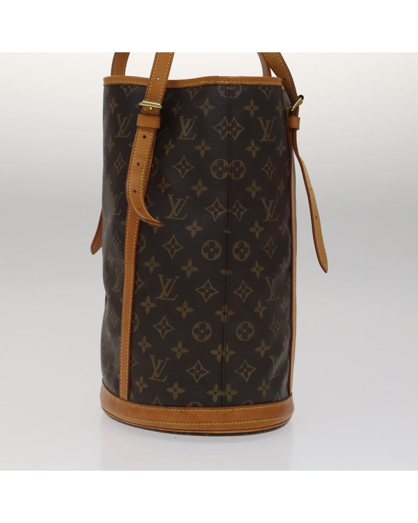 Monogram Leather Trim Bucket Bag - Stylish & Durable Crossbody Handbag for Women | Perfect for Work, Travel & Everyday Use