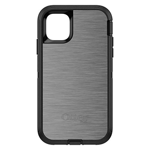 Grey Silver Stainless Steel Image Print On Black Case