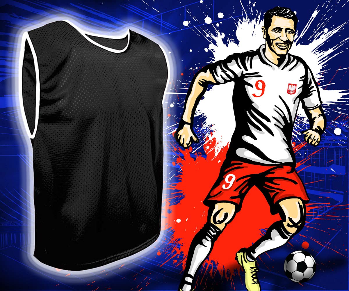 **Pinnies Sports Bibs for Kids, Youth & Adults - Strong & Durable Soccer, Basketball, Football, Running & Team Practice Jerseys - Perfect for Scrimmages, Training & Sports Drills**