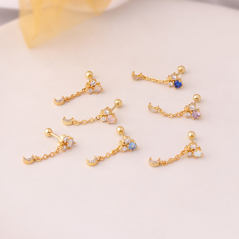 20G Cartilage Dangle Earrings - Celestial Crystal Earrings for Women | Trendy Boho Jewelry for Parties, Date Nights & Everyday Wear (HSPJ733)