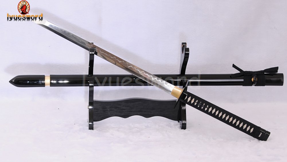 Hand Forged Japanese Samurai Ninja Sword - Razor Sharp Full Tang T10 Steel Blade with Clay Tempering | Authentic Katana for Martial Arts Training, Cosplay & Collectors