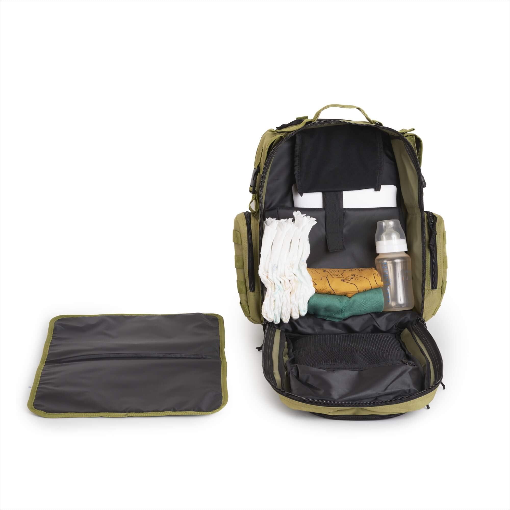 Premium Diaper Backpack for Men - Waterproof Travel Baby Bag with Portable Changing Station & Insulated Bottle Pockets - Perfect for Dads on the Go, Air Travel & Outdoor Adventures (Sager Creek)