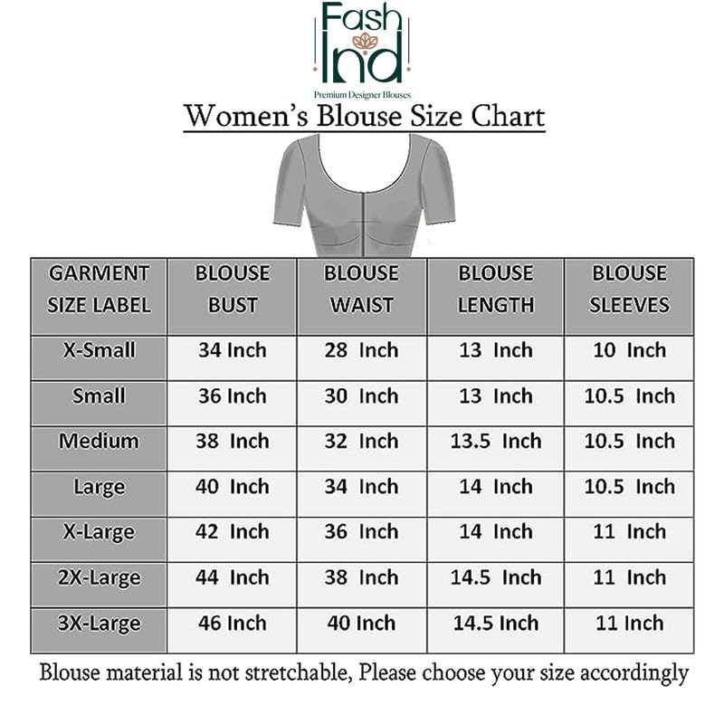 Women's Ready-Made Silver Banarasi Brocade Blouse Choli - Traditional Indian Saree Blouse for Women | Perfect for Weddings, Festivals & Cultural Events