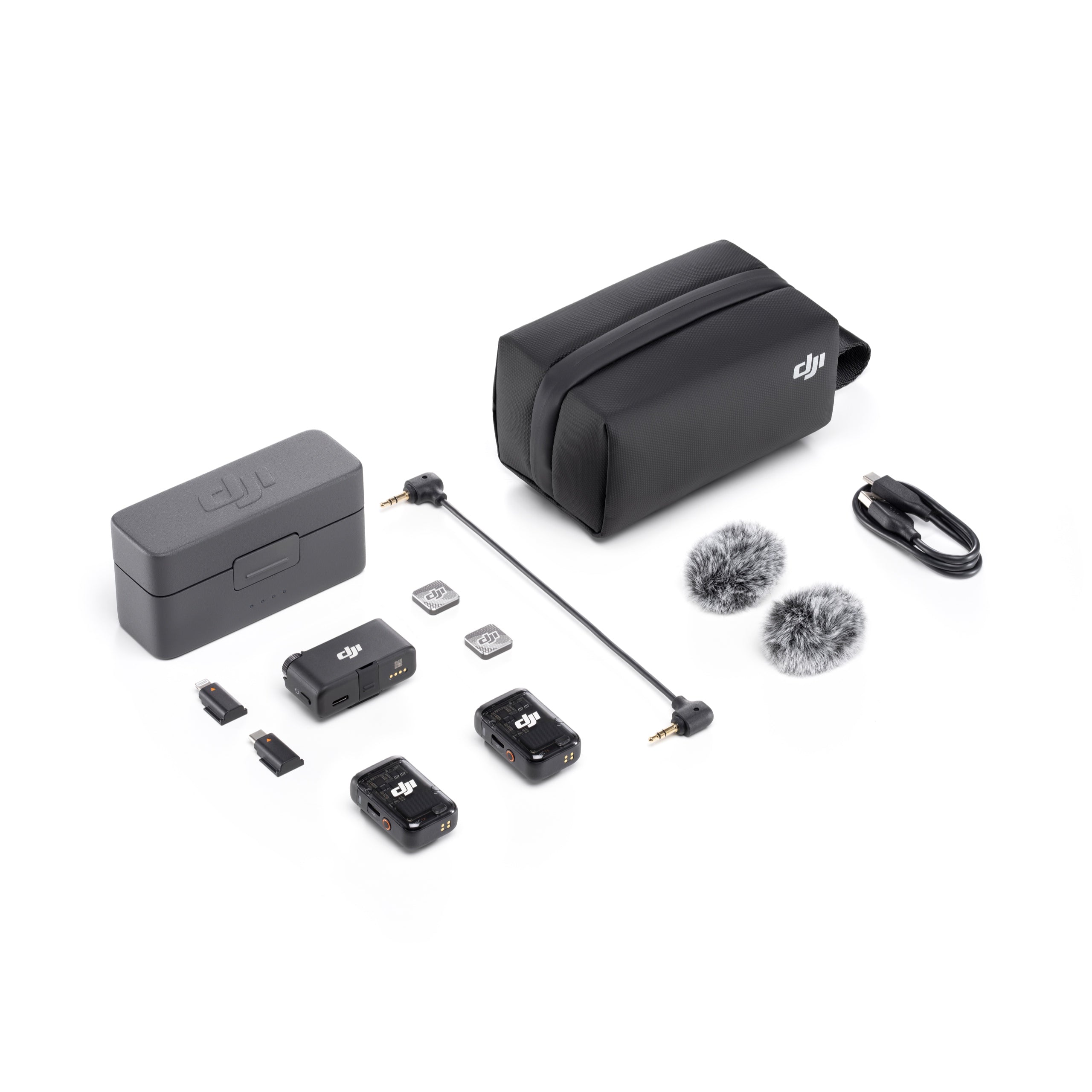 DJI Mic 2 Wireless Lavalier Microphone System - 2.4GHz Digital Wireless Mic with 2 Transmitters & 1 Receiver for Vlogging, Interviews, YouTube Videos & Content Creation