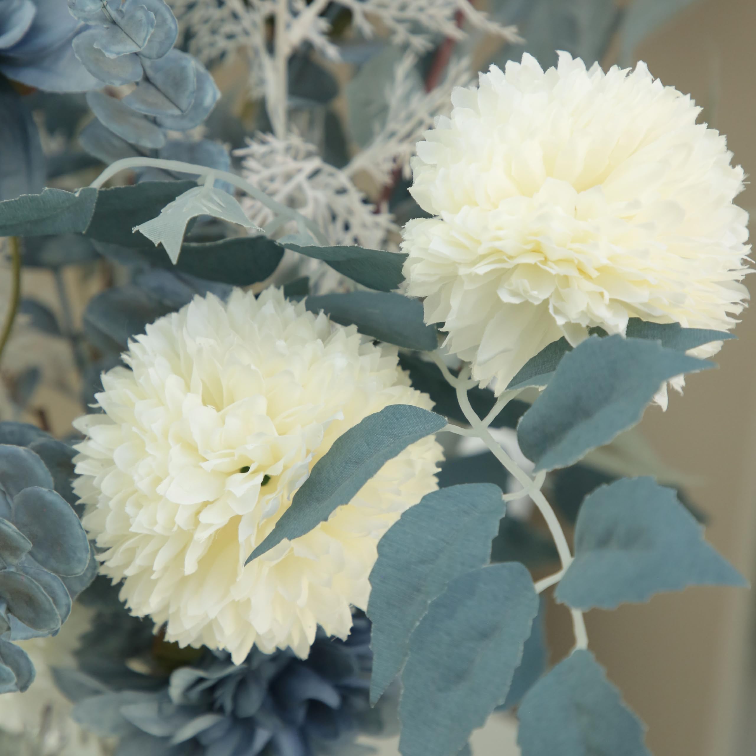 Artificial Flowers in Vase - Fake Floral Arrangement for Home & Office Decor - Dining Table Centerpiece, Coffee Table & Living Room Decor - Perfect for Weddings, Parties & Interior Design