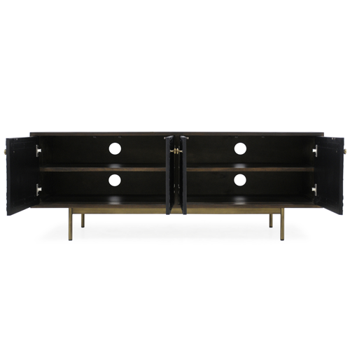 Hagen Modern TV Stand with Storage - Entertainment Center for Living Room, Bedroom & Home Theater - 60 Inch Media Console with Shelves & Cabinets