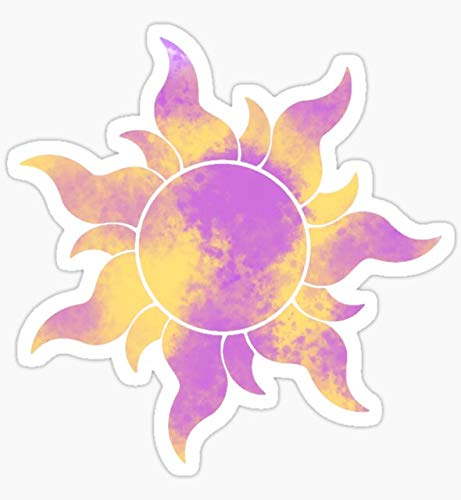 Tangled Sun Cloud Pattern Watercolor Sticker - Decorative Vinyl Decals for Cars, Trucks, Laptops, Walls & Windows - Weatherproof Automotive & Home Decor Stickers - Perfect for Personalizing Vehicles, Tech Devices & Room Decor