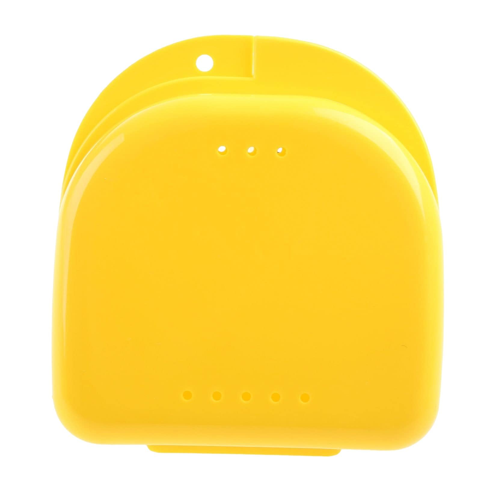 Orthodontic Retainer & Denture Storage Box with Vent Holes - Travel-Friendly Dental Case for Braces, Mouthguard & False Teeth - Perfect for Home, Office & Travel Use