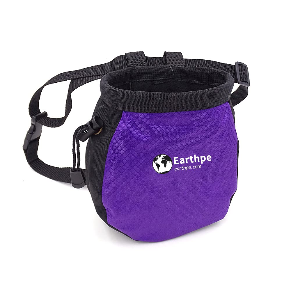 **Microseven No-Leak Chalk Bag for Rock Climbing – Adjustable Drawstring Magnesia Sack with Zippered Pocket – Perfect for Bouldering, Gym Training & Outdoor Sports**