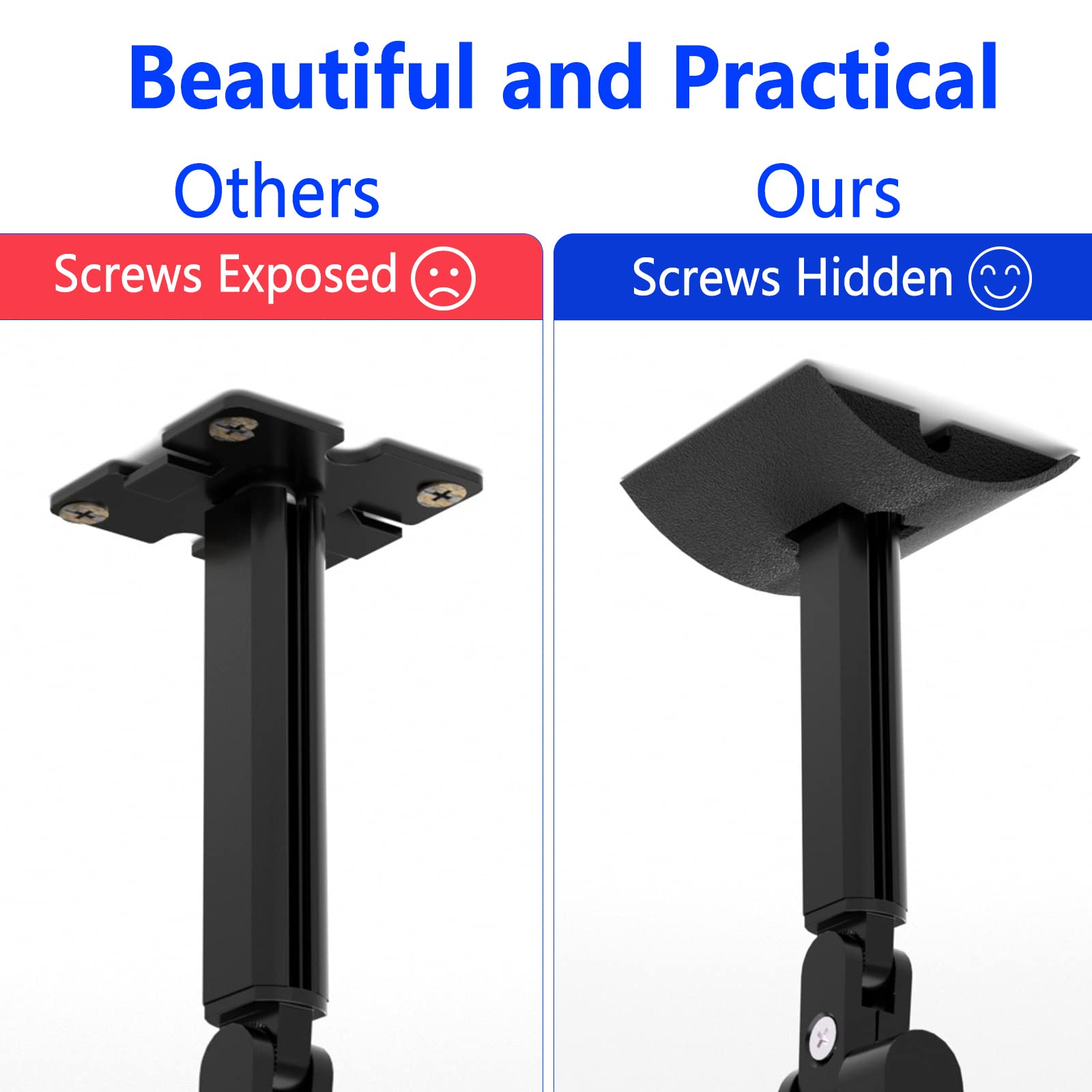 Samsung SWA-9500S/ZA Speaker Wall Mount Bracket - Adjustable Tilt & Swivel Ceiling Mount for Rear Speakers - Perfect for Home Theater & Surround Sound Systems