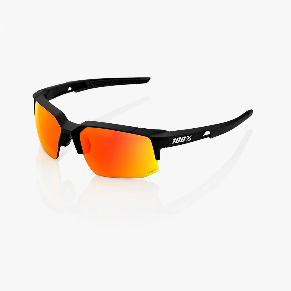 Speedcoupe Soft Tact Black Hiper Red Multilayer Mirror Lens Sunglasses - Polarized UV Protection for Driving, Running & Outdoor Sports