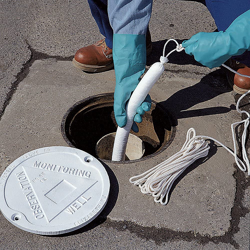 Oil Absorbent Socks for Monitoring Wells - 30 Pack | 17 oz Absorbency | 1.5