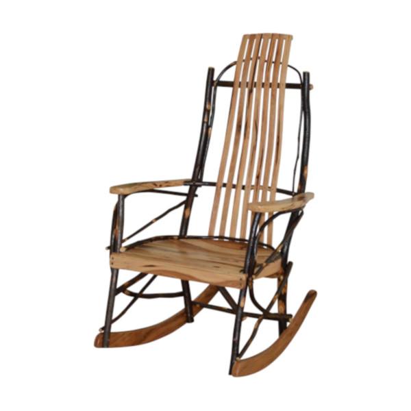 Premium A L Furniture Hickory Rocking Chair - Solid Wood Handcrafted Rocker for Living Room, Nursery & Porch - Comfortable Traditional Rocking Chair for Relaxation & Nursing