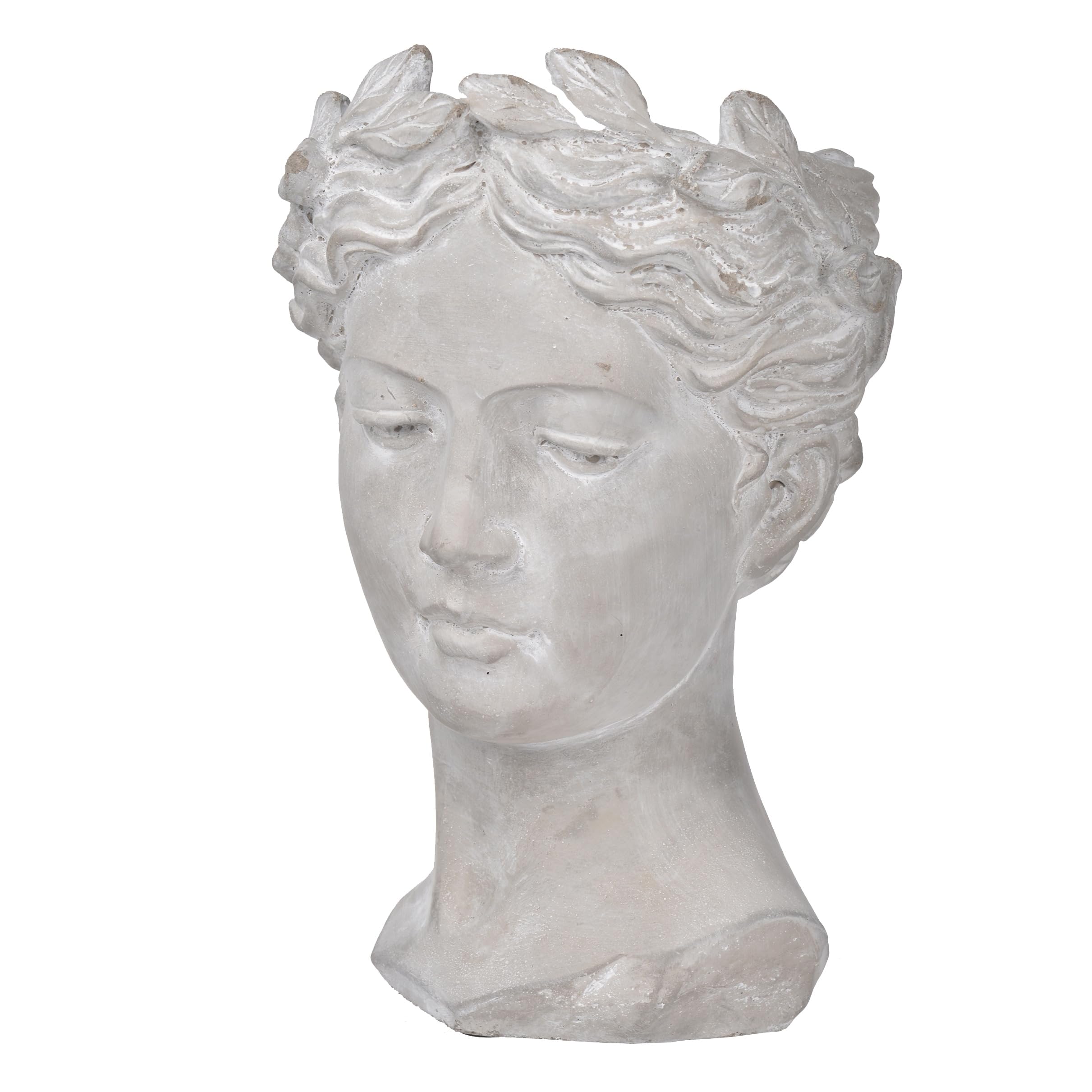 A&B Home Visage Whitewash Large Cement Vase - Modern Farmhouse Decor for Living Room, Dining Table, or Entryway Centerpiece
