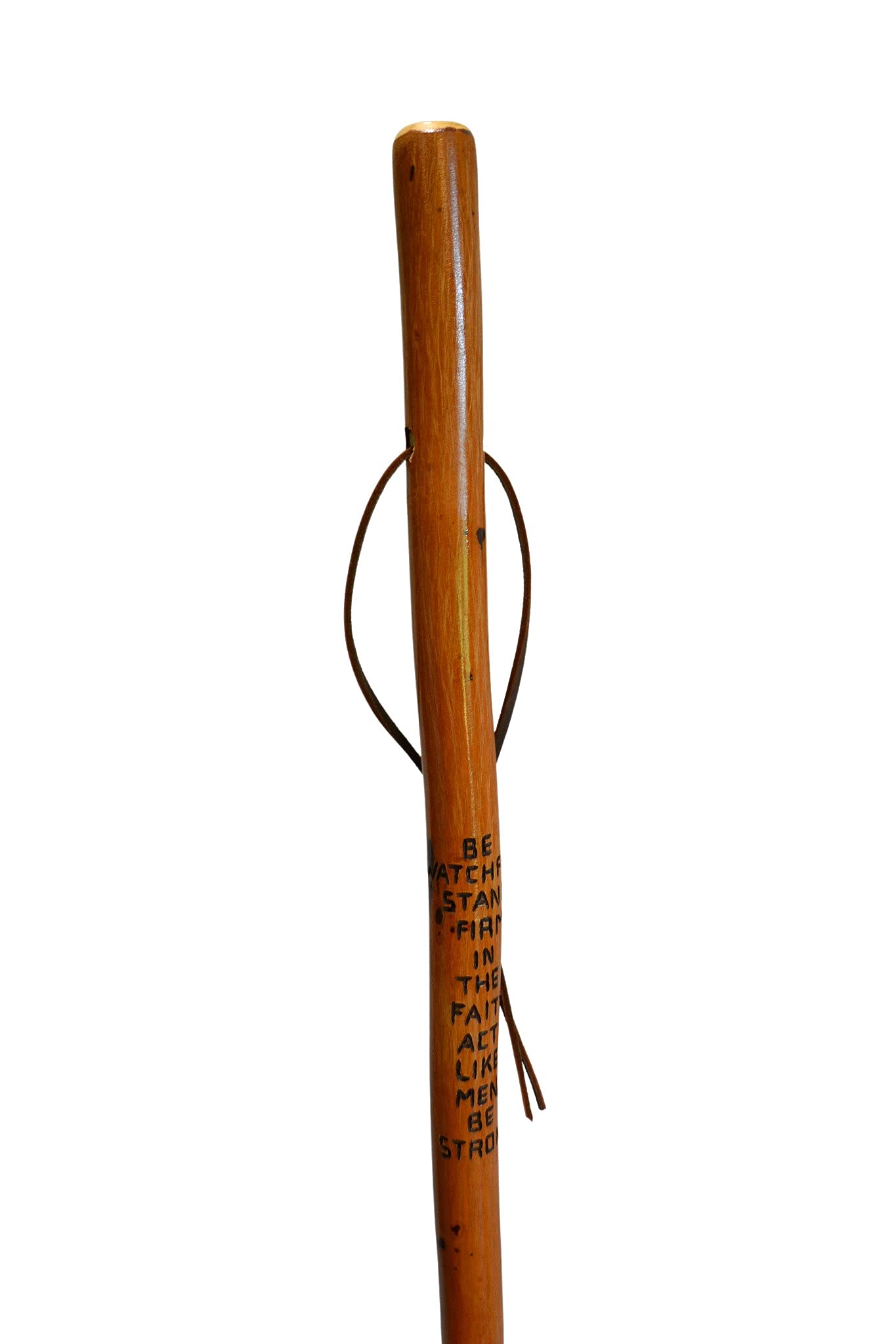 Handcrafted Hardwood Walking Stick with Bible Verse Carving - Christian Hiking Staff for Men - 'Act Like Men' Inspirational Gift - Perfect for Hiking, Church Events & Outdoor Adventures