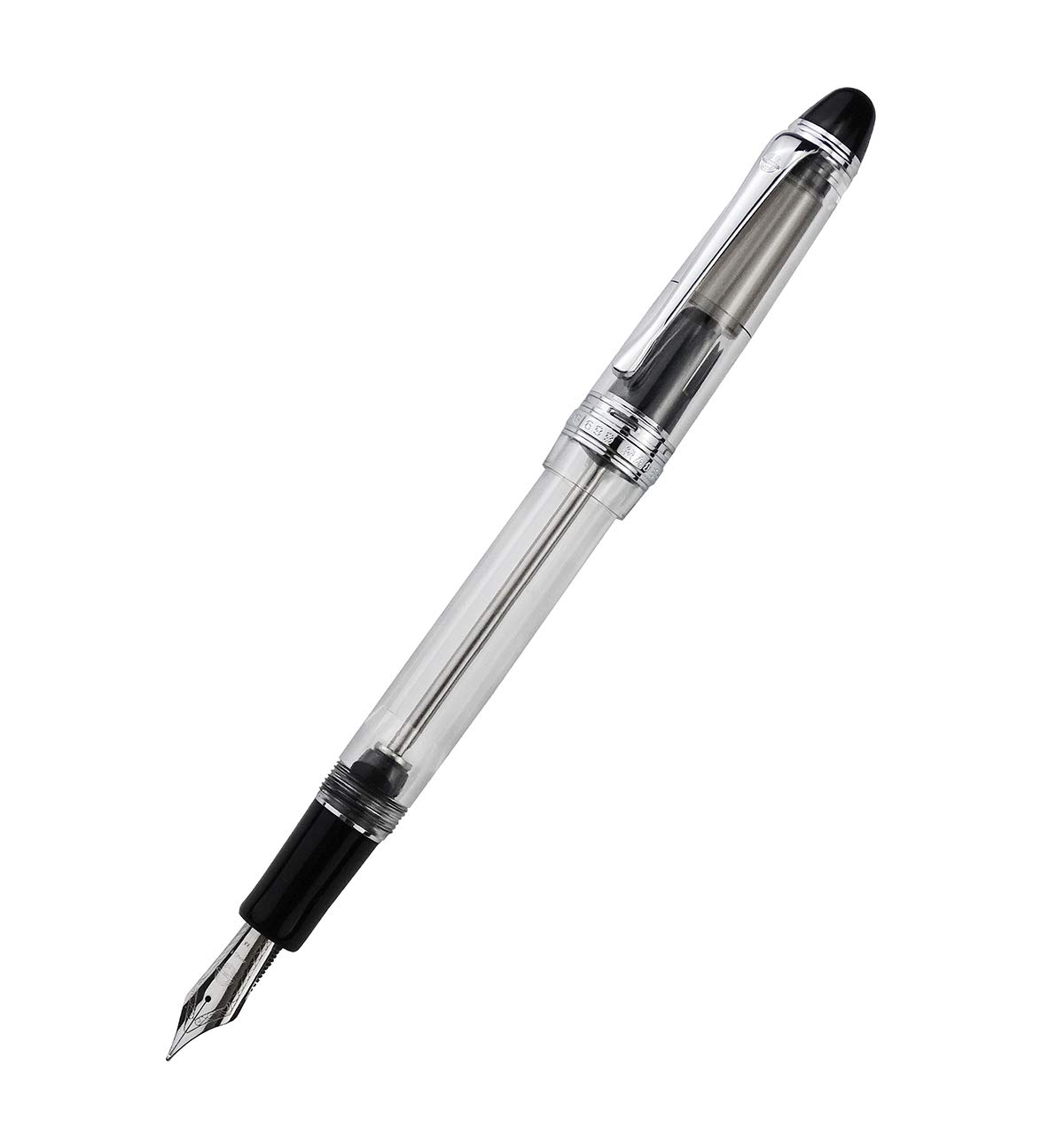 Lanxivi 699 Fountain Pen - Extra Fine Nib, Transparent Acrylic for Office & Gifting