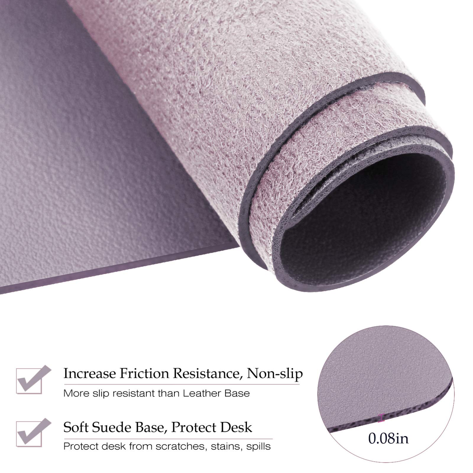 TOWWI PU Leather Desk Pad with Suede Base - 24
