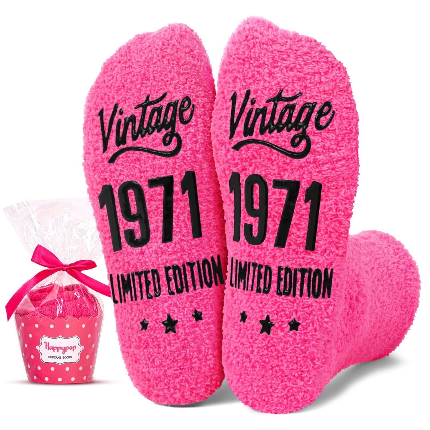 HappyPop 55th & 60th Birthday Gifts for Women - Funny Novelty Socks for Mom, Grandma & Senior Women Ages 51-60 - Perfect Retirement, Mother's Day & Anniversary Gift Idea for Elderly Ladies