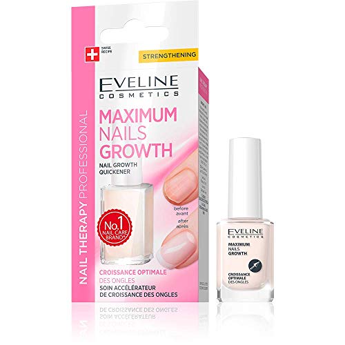 Eveline Nail SOS Therapy Maximum Growth Quickener - 12ml Nail Strengthener Treatment for Fast Nail Growth & Repair | Perfect for Brittle, Weak Nails & Beauty Care Routine
