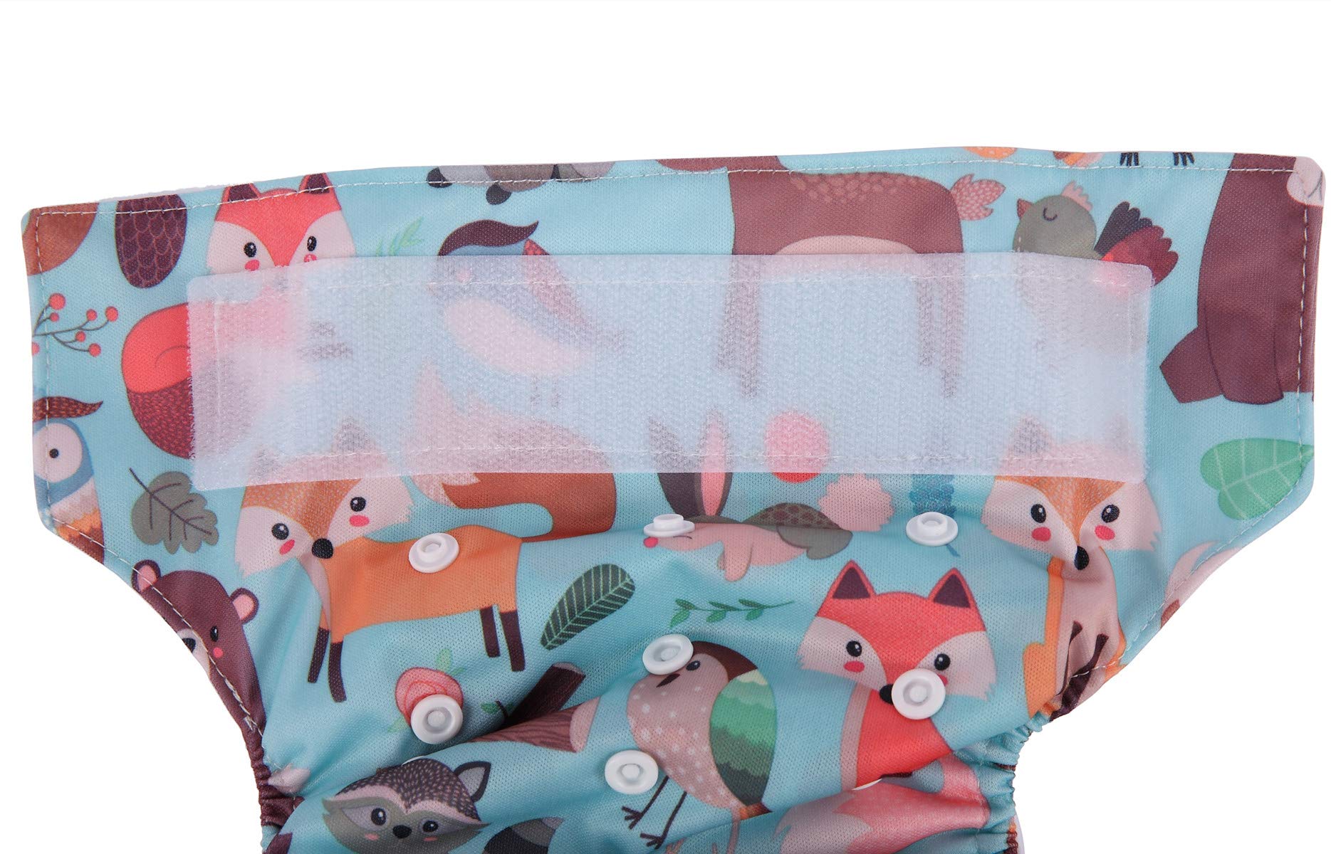Organic Baby Pocket Cloth Diaper - Adjustable Hook & Loop Fasteners - Cute Squirrel & Hedgehog Print - Eco-Friendly Reusable Nappy for Newborns & Toddlers - Perfect for Daycare, Travel & Eco-Conscious Parenting