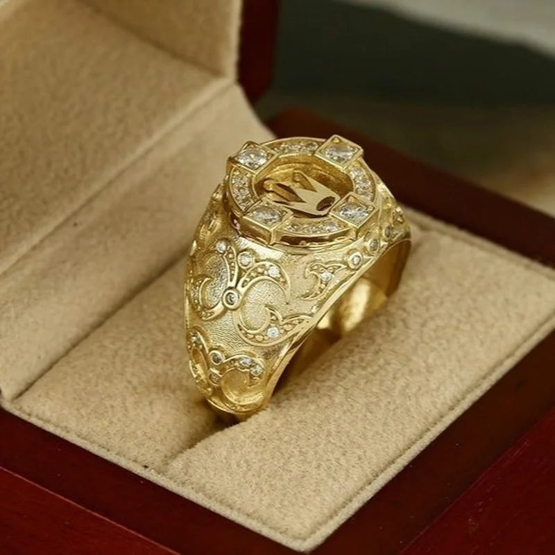 Golden Crown Ring for Women - Elegant Jewelry Gift for Birthday, Anniversary & Special Occasions | Fashion Accessory for Parties & Weddings