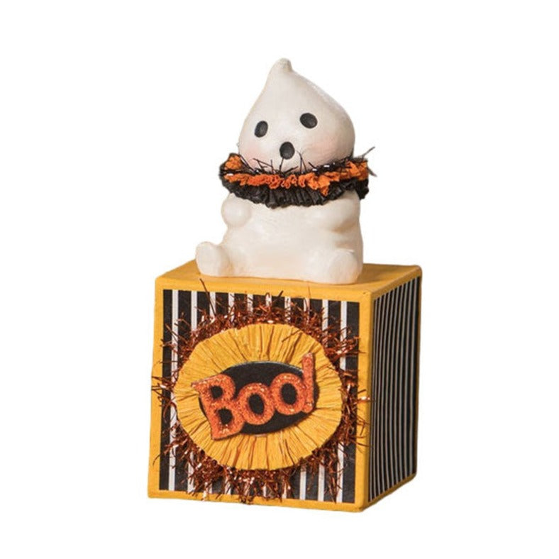 Boo on Block Halloween Decor by Bethany Lowe Designs - Spooky Home Decor for Porch, Yard & Party Decoration