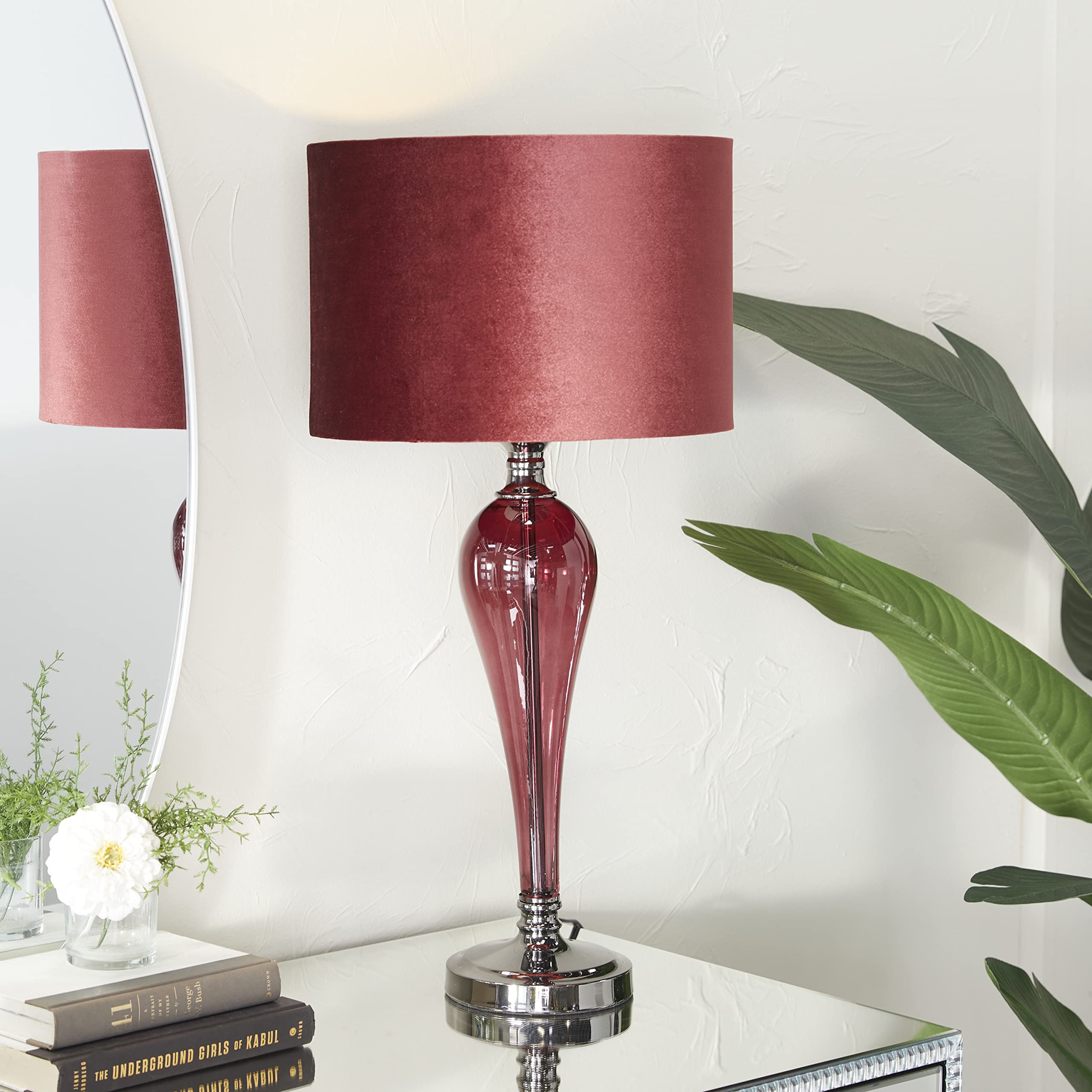Deco 79 Glam Velvet Table Lamp - 13