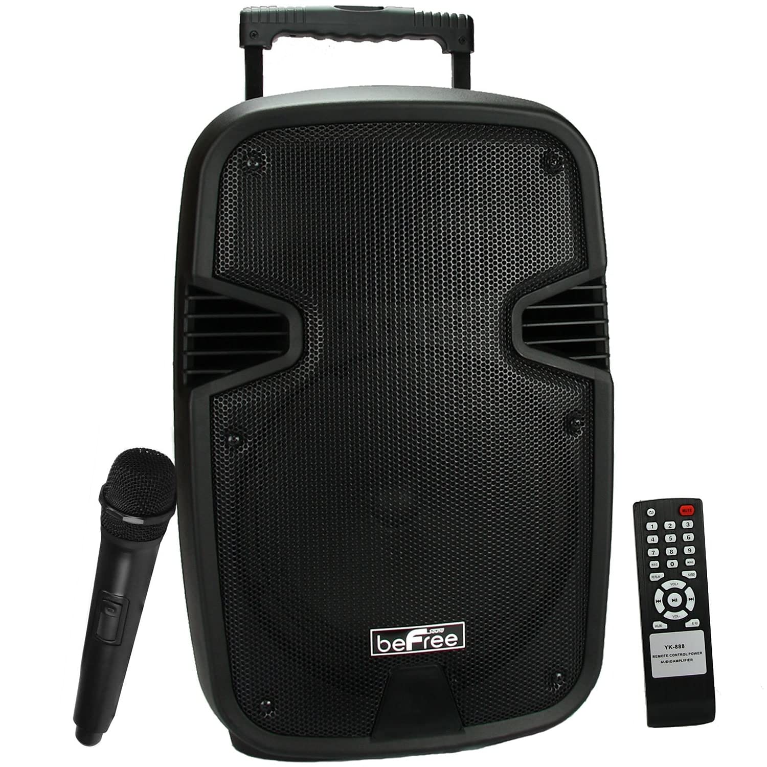 beFree Sound BFS-5200 Wireless Bluetooth Speaker - Portable Outdoor Speaker with USB/SD Card Slot, FM Radio & LED Lights - Perfect for Beach, Pool Party, Camping & Travel
